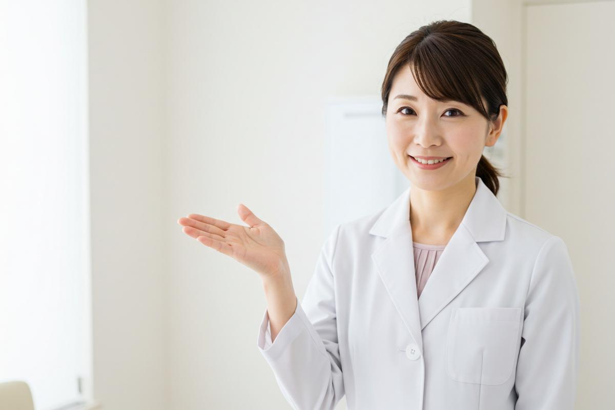 口の中が苦い原因について解説する女性医師